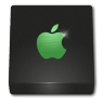 Disc Black Green Icon 96x96 png